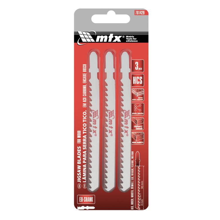 LAMINA SERRA TICO-TICO, ACO CARBONO ENCAIXE BOSCH 90 X 4MM 3PCS // MTX