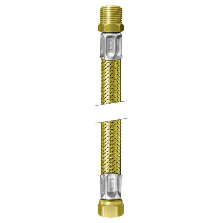 LIGACAO FLEXIVEL GAS TOMBAK 1/2''(M) X 1/2''(F) - 1,0M ROCO