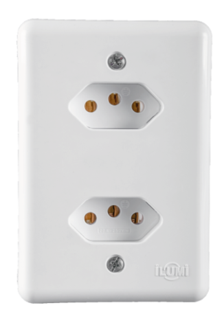 CJ 2 TOMADAS 2P+T 10A 250V~ SEPARADAS MONOBLOCO STYLUS