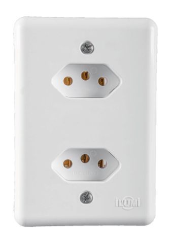 CJ 2 TOMADAS 2P+T 20A 250V~ SEPARADAS MONOBLOCO STYLUS