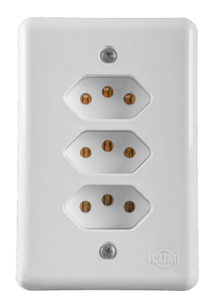 CJ 3 TOMADAS 2P+T 20A 250V~ MONOBLOCO STYLUS