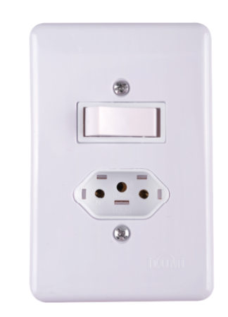 CJ INTER SIMPLES 6A C/ TOMADA 2P+T 10A 250V~ STYLUS