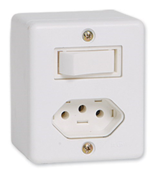 SISTEMA ILUMI BRANCA (1 SIMPLES + TOMADA 10A) 63200