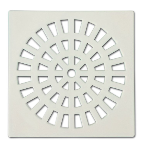 GRELHA PLASTICA GRAP QUADRADA BRANCA 15X15 5502