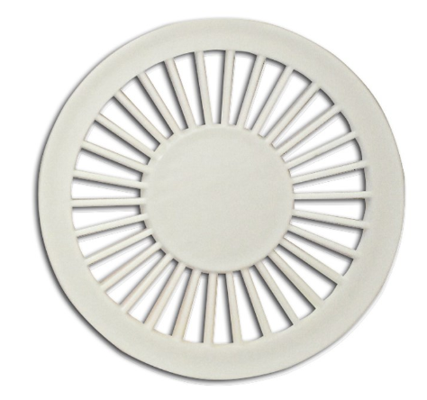 GRELHA PLASTICA GRAP REDONDA BRANCA 10X10 4500