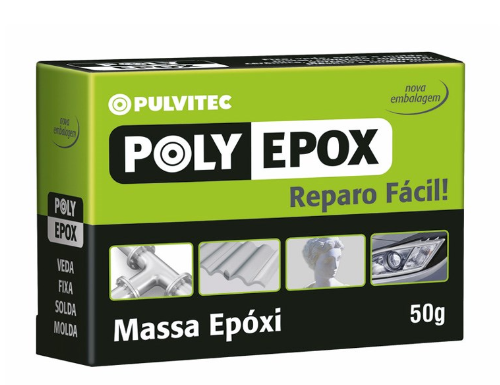 ADESIVO EPOXI MASSA POLYFORT 50GR PULVITEC DA004