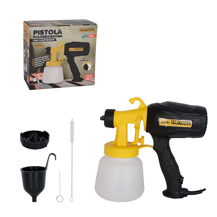 PISTOLA PULVERIZADORA C/COMPRESSOR 220V 420W STARTOOLS