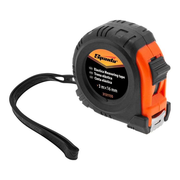 TRENA CURTA 3 M, 16MM, ESTOJO EMBORRACHADO, 1 PC // SPARTA