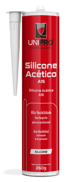 SILICONE ACETICO PRETO UNIPRO 250G
