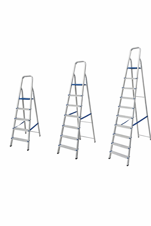 ESCADA DOMESTICA ALUMINIO 3 DEGRAUS REAL ESCADAS