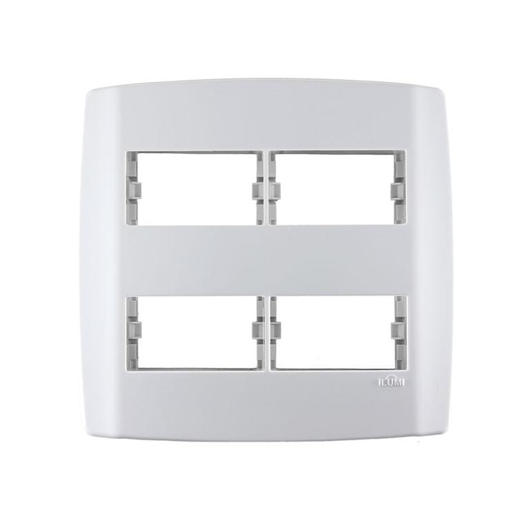 PLACA ILUMI SLIM 4X4 BRANCA (2+2MODULO DISTANCIADO)