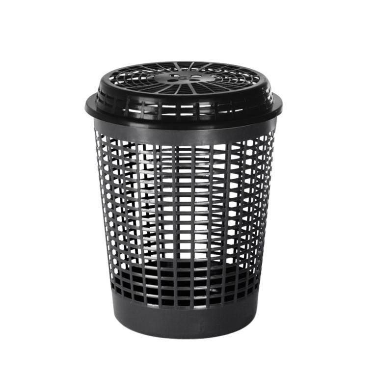 CESTO ROUPA PLASVALE RECYCLE 55L PRETO