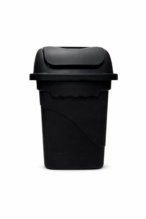 LIXEIRA PLASTICA BASICA PRETA 10 L PLASVALE