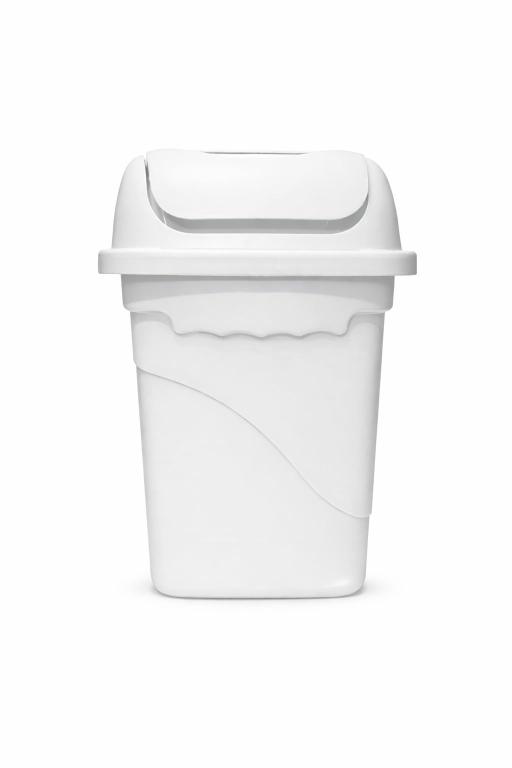 LIXEIRA PLASTICA BRANCA BASICA 10L PLASVALE