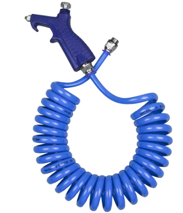 MANGUEIRA ESPIRAL DE PU 8XX5.5 C/3.5MTS AZUL C/ BICO MCA