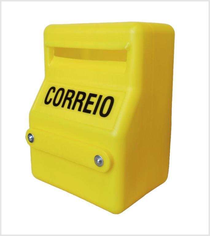 CAIXA DE CORREIO PLASTICO AMARELA JM PLASTICOS