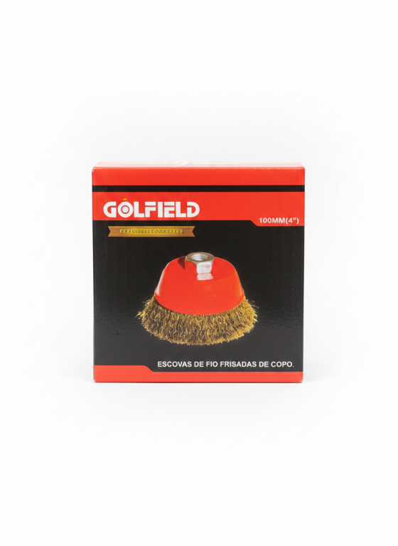 ESCOVA DE AÇO TIPO COPO 4PL FRISADA GOLFIELD