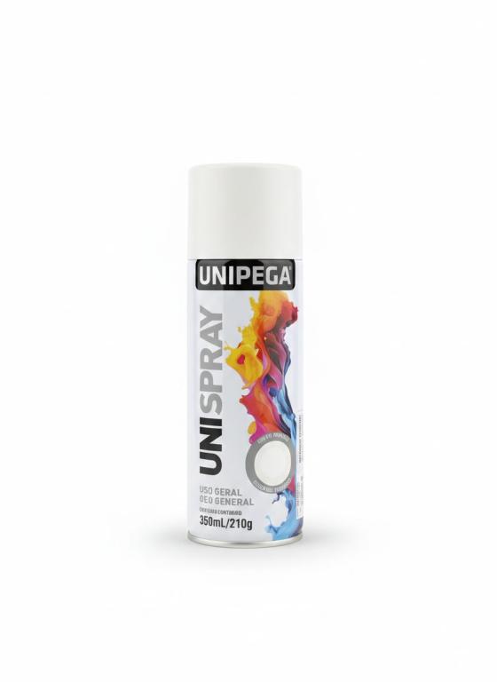 TINTA SPRAY USO GERAL BRANCO FOSCO LT 350ML/210G UNIPEGA