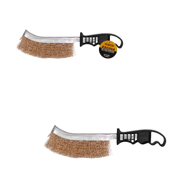 ESCOVA DE ACO GROSSSA CABO PLASTICO STARTOOLS