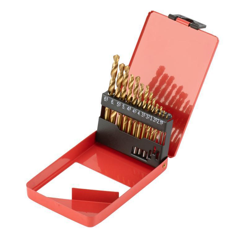 JOGO DE BROCAS ACO RAPIDO PARA METAL, REVEST. DE NITRETO DE TITANIO, 1,5-6,5MM, 13PCS // GROSS