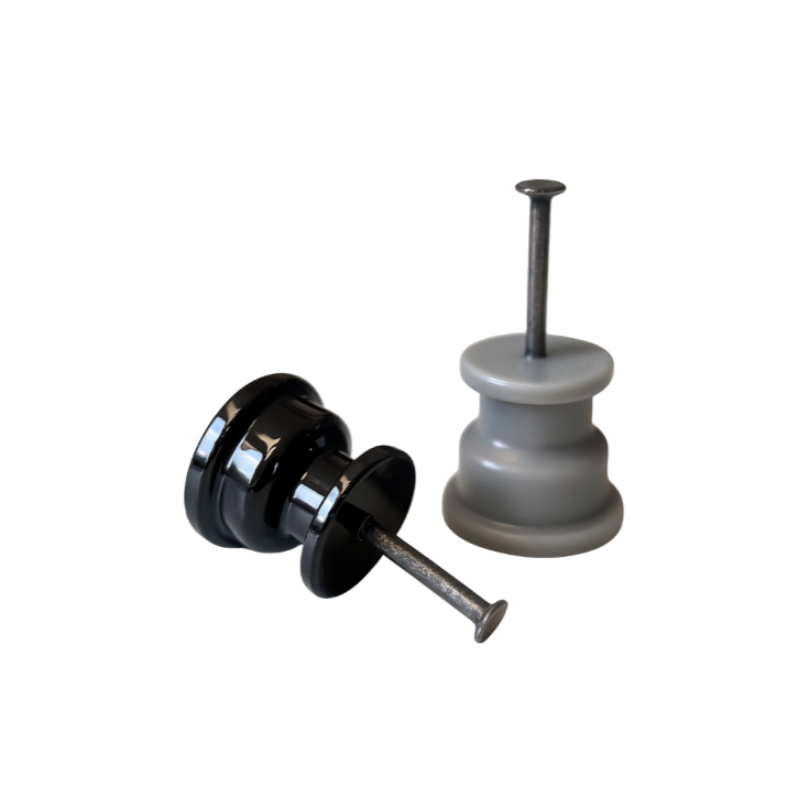 ROLDANA PLAST. C/ PREGO 36x36MM PRETA (50PÇS) GERPLAST