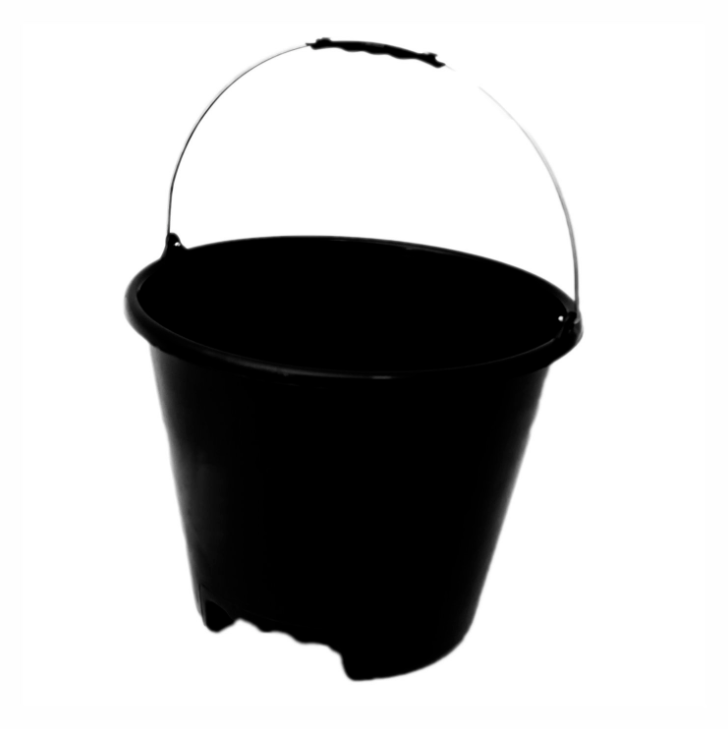 BALDE PLASTICO REFORCADO 12L COM PEGA PRETO GERPLAST