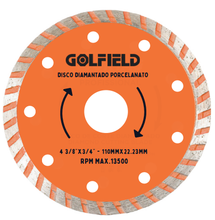 DISCO PORCELANATO TURBO LARANJA 106X10MM X 22,23MM GOLFIELD