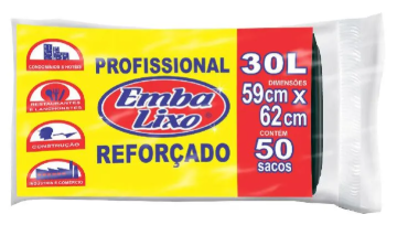 SACO LIXO PROFISSIONAL REFORÇADO 30L 59X62 EMBALIXO