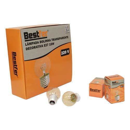 LAMPADA BOLINHA TRANSPARENTE DECORATIVA E27 15W 220V BESTFER