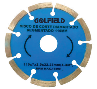 DISCO SEGMENTADO 110MM X 22,23MM GOLFIELD