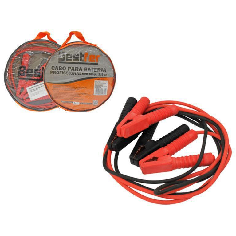 CABO BATERIA 600AMP C/BOLSA PROFISSIONAL BESTFER