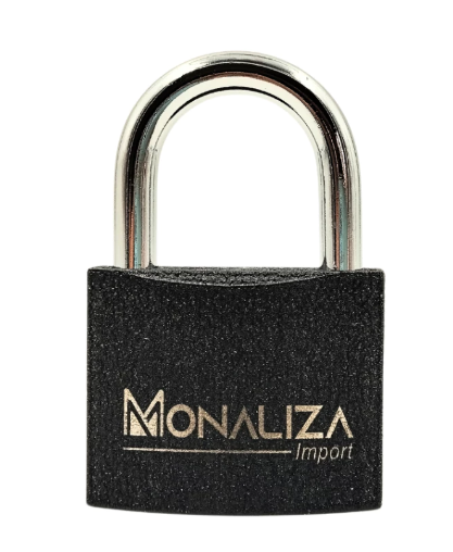 CADEADO PRETO 37 MM C/ 3 CHAVES MONALIZA
