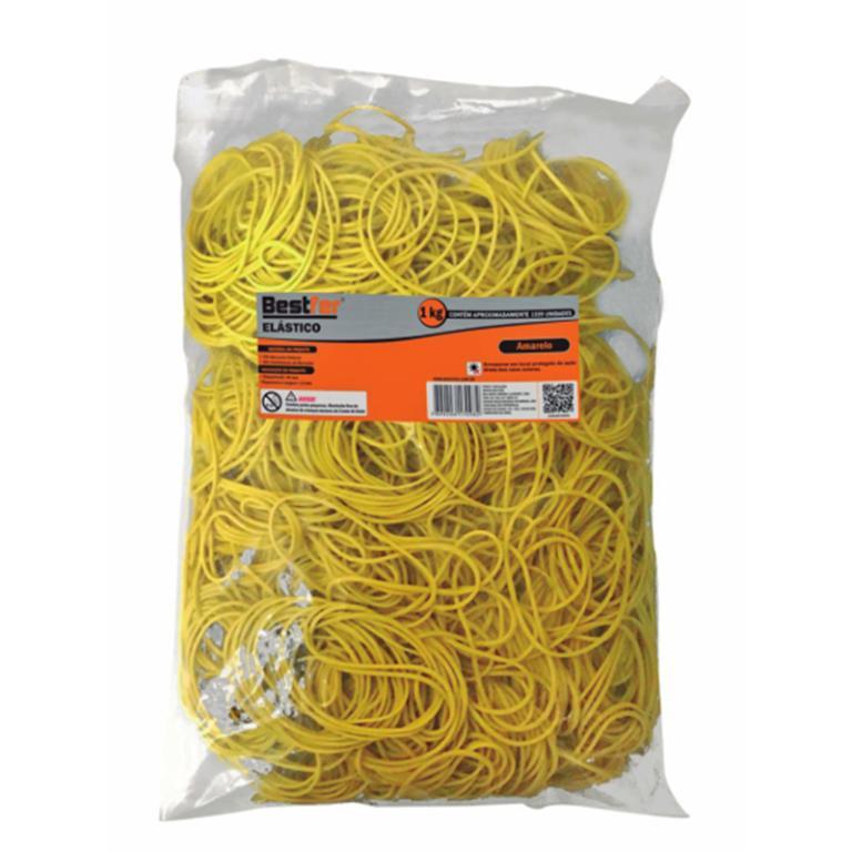 ELASTICO DE USO GERAL 1KG AMARELO (APROX 1320PÇS) BESTFER