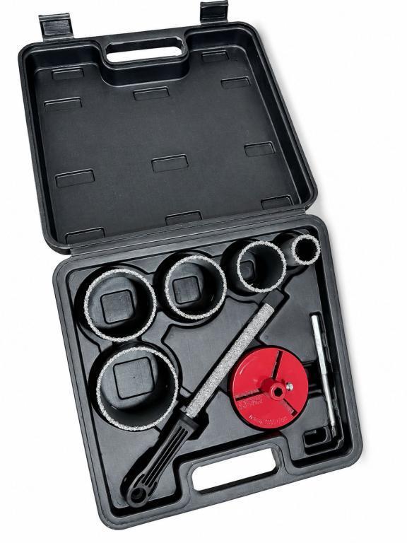 JOGO SERRA COPO DIAMANTADA CERAMICA, TELHA, 33-83MM HASTE SEXTAVADA MTX