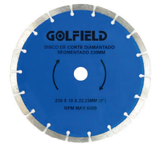 DISCO SEGMENTADO 230MM X 22,3MM DIAMANTE GOLFIELD