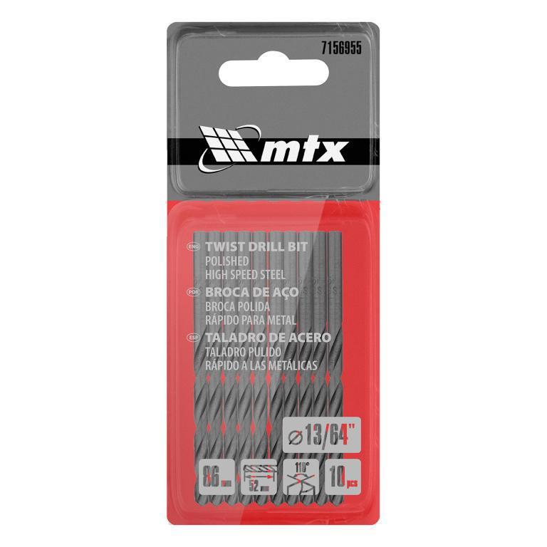 BROCA ACO RAPIDO STANDARD METAL  13/64POL 10PCS MTX
