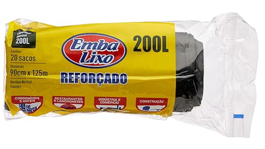 SACO LIXO PROFISSIONAL REFORÇADO 200L 90X115CM EMBALIXO