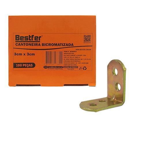 CANTONEIRA BICROMATIZADA 3X3X1.9CM - 100PCS BESTFER