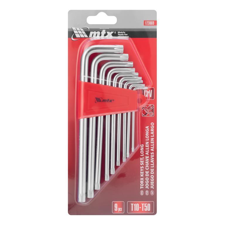 CHAVE TORX LONGA CROMO VANADIO 9PÇS MTX