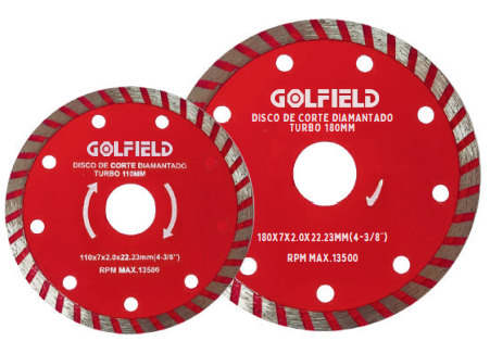 DISCO CORTE DIAMANTADO TURBO 110 X 2,0 X 22,23MM GOLFIELD