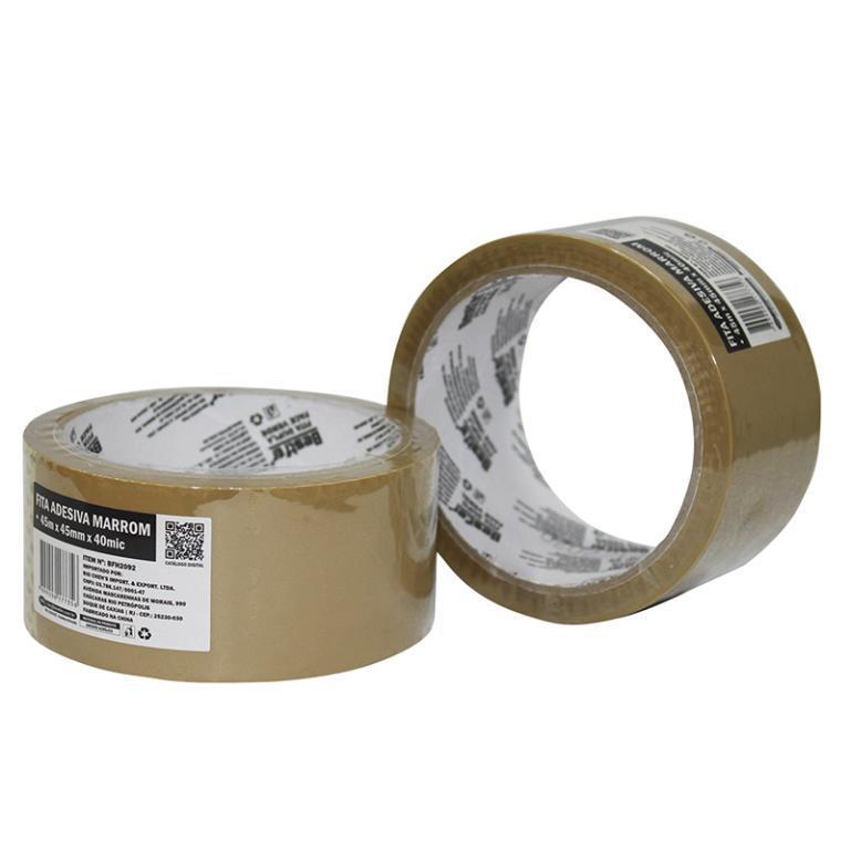 FITA ADESIVA MARROM 45MX45MMX40MIC (6PÇS) BESTFER