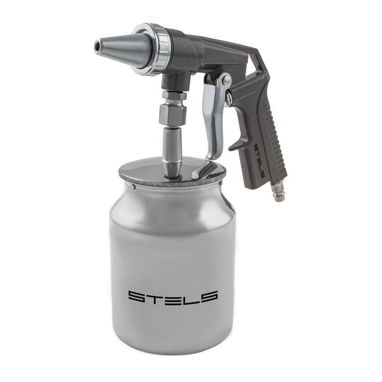 PISTOLA PARA JATEAMENTO, TANQUE BAIXO, ALIMENTACAO POR SUCCAO, ROSCA 1/4POL., 1PC // STELS