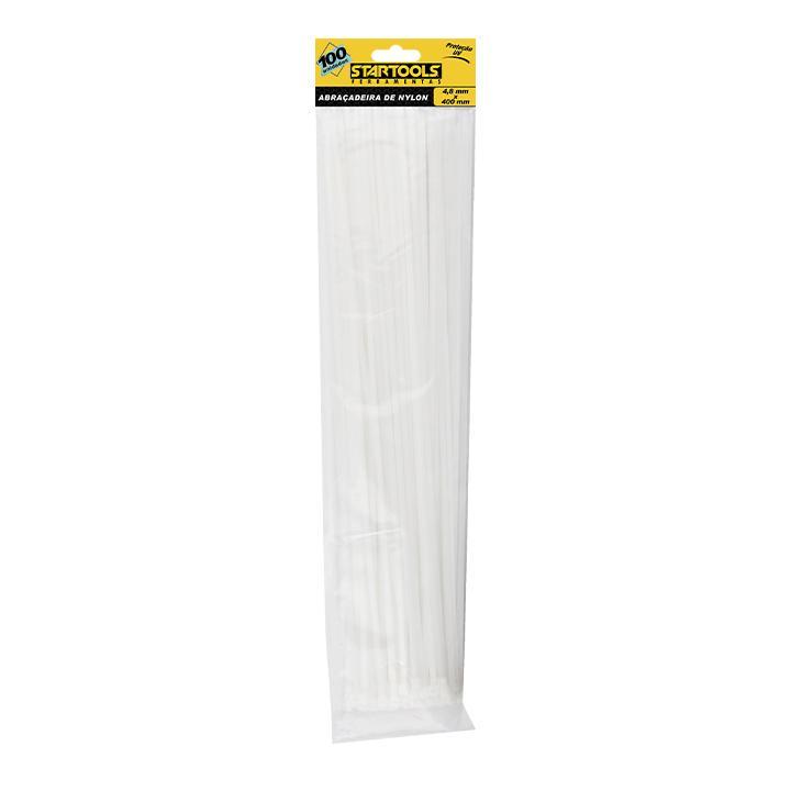 SR0571 - ABRAÇADEIRA NYLON BRANCA 4,8X400MM CX120  - 4x30