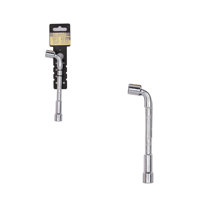 SR0617 - CHAVE BIELA TIPO L 12mm COM FURO PASSANTE CX36