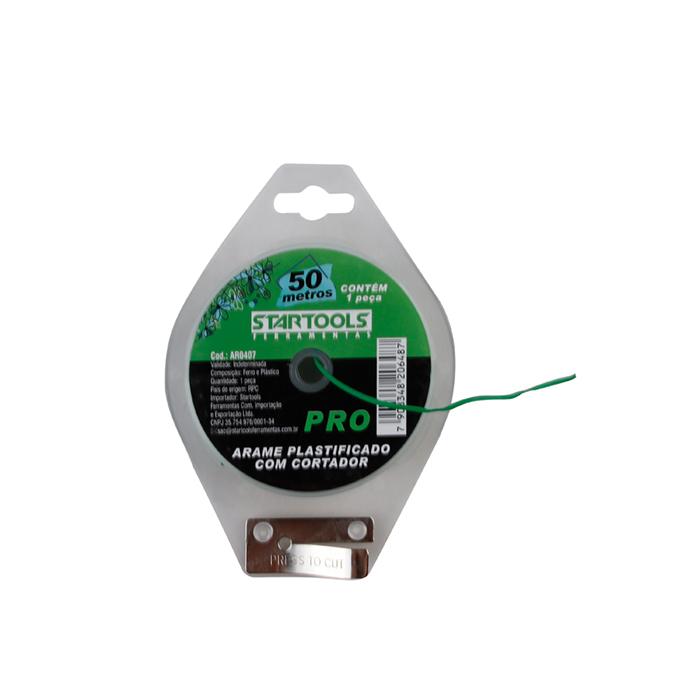 SR0407 -ARAME PLASTIFICADO COM CORTADOR 50M CX/48 1X48