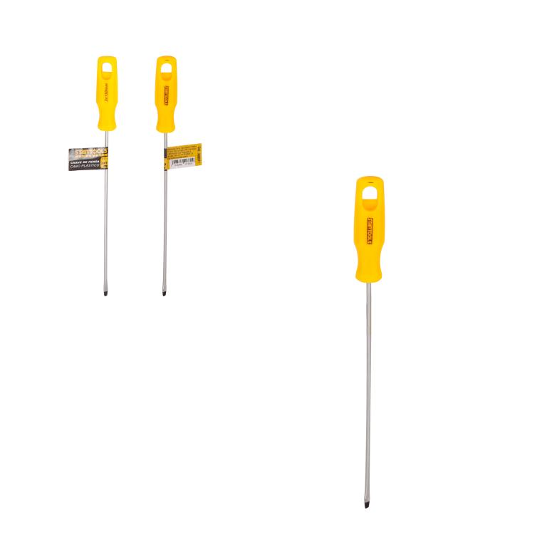 SR0811 - CHAVE DE FENDA CABO PLASTICO 1/8' X 6 - 3X150MM CX96 - 8X12