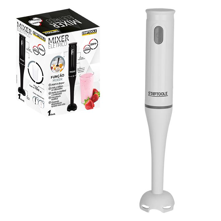 SR0889 - MIXER 220V MISTURADOR DE MAO PROFISSIONAL 200W 2 CORES(PRETO E BRANCO) CX12