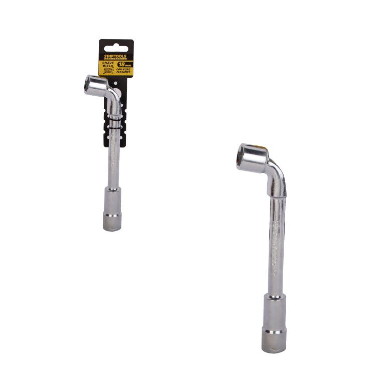 SR0623 - CHAVE BIELA TIPO L 18mm COM FURO PASSANTE CX12