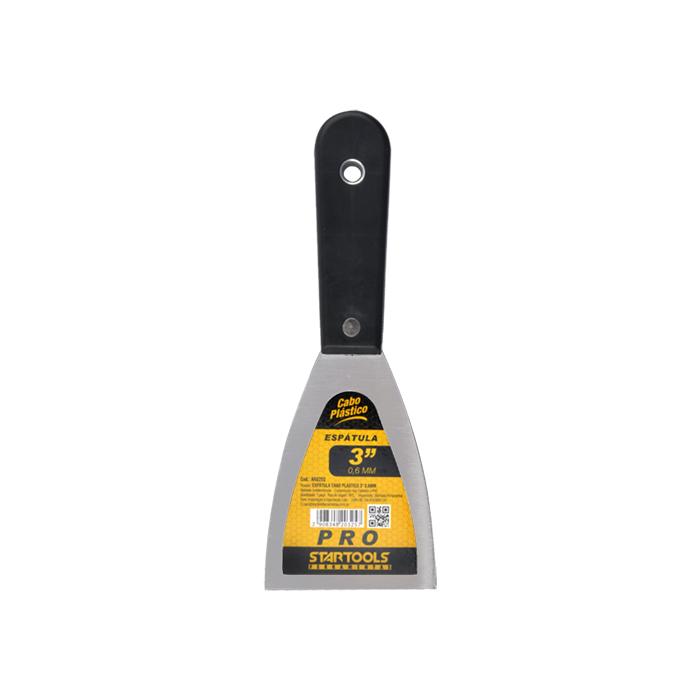 SR0202 - ESPATULA CABO PLASTICO 3" 0,6MM CX72 - 6X12