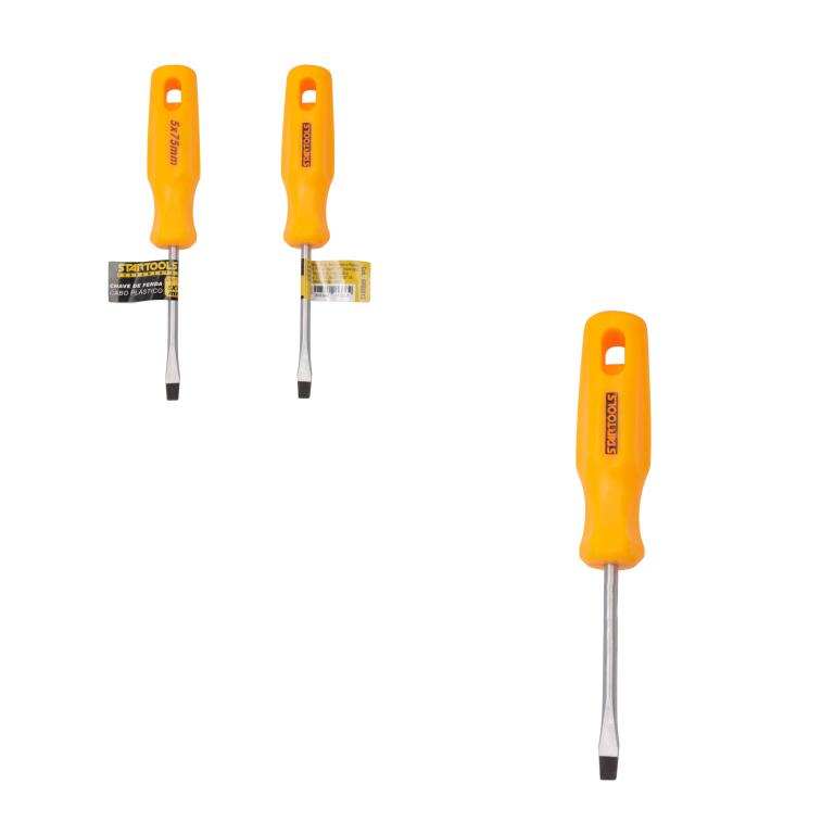 SR0813 - CHAVE DE FENDA CABO PLASTICO 3/16' X 3' - 5X75MM CX72 - 6X12